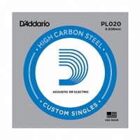 3-я Струна стальная G (Соль) для гитары D'Addario PL020 (USA) 0.020"