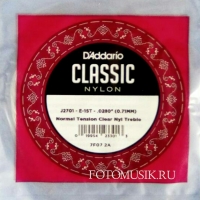 1-я Струна E (Ми) для гитары D'Addario J2701 (USA) нейлон